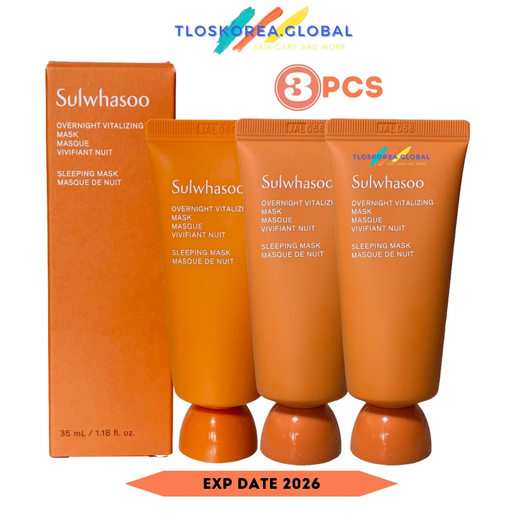 3tuýp Mặt nạ ngủ Sulwhasoo dưỡng ẩm làm sáng da ban đêm 35ml Sulwhasoo overnight vitalizing mask 35ml moisturizing radiance brightening