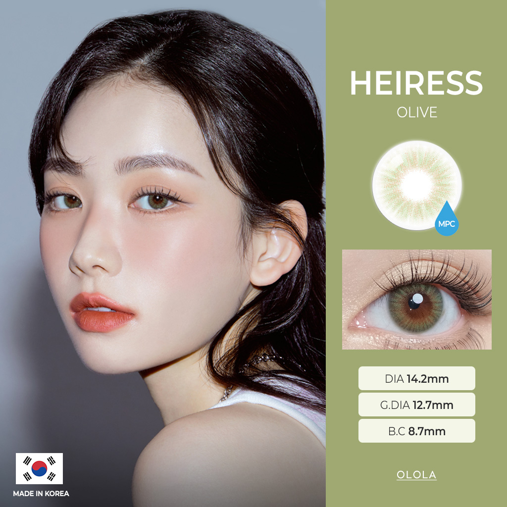 Kính Áp Tròng Màu Ô Liu Heiress Từ Hàn Quốc