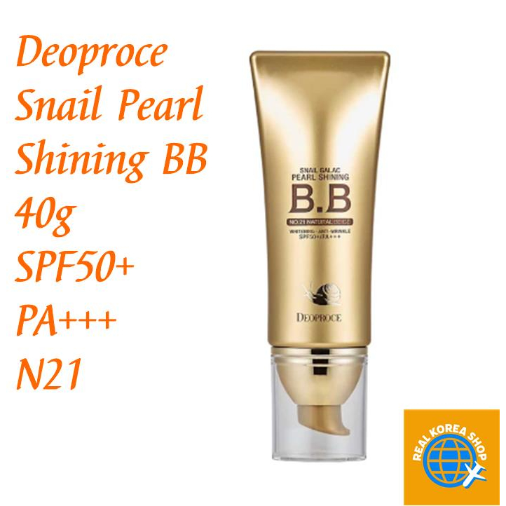[Deoproce] Ốc Galac Pearl Shining BB 40g N21 SPF50 + PA + + +  [Deoproce]  Snail  Galac Pearl Shinin