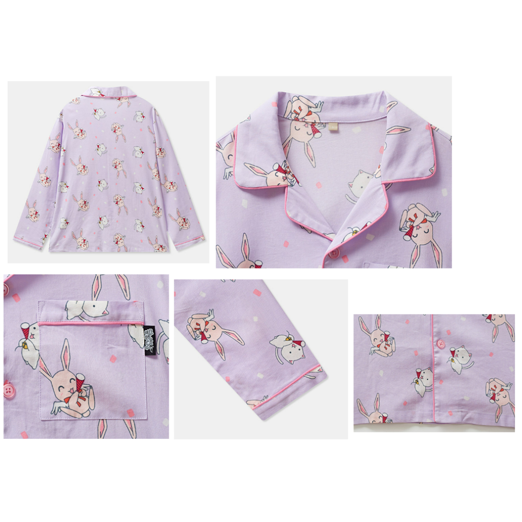 Bộ Đồ Ngủ Thiên Thần Ánh Trăng Tím Nhạt / Nhỏ