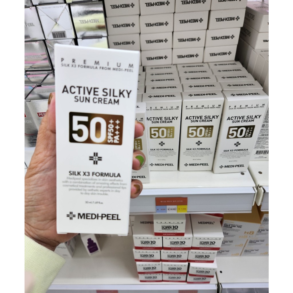 Kem chống nắng làm trắng, chống nhăn Medi Peel ACTIVE SILKY SUN CREAM 50ml
