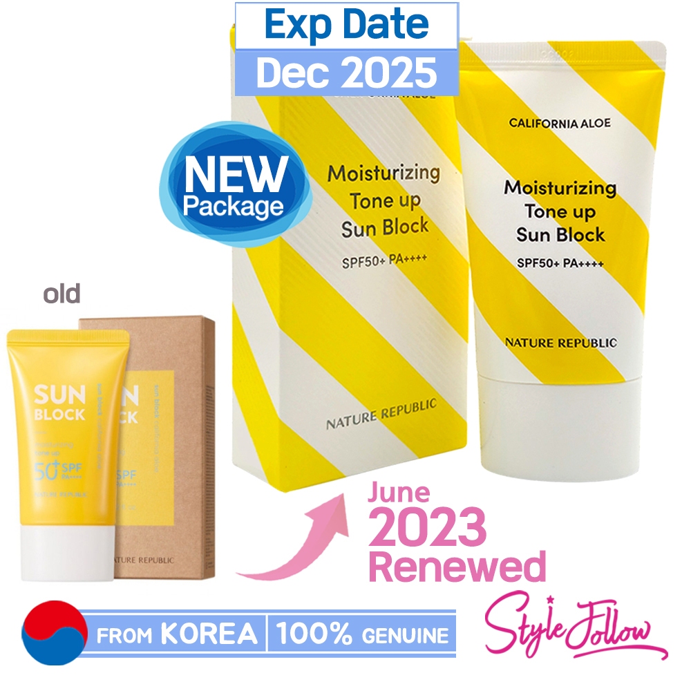 ❤️Áo Thun Mới 2023 NEW June 2023❤️Kem Chống Nắng NATURE REPUBLIC 57ml Chiết Xuất Lô Hội Dưỡng Ẩm Lên Màu Tự Nhiên SPF50 + / PA + + + +