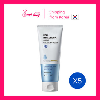 Set 6 tuýp sữa rửa mặt WELLAGE Real Hyaluronic Amino Cleansing Foam 150ml
