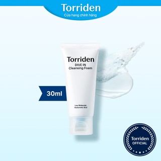  Sữa rửa mặt tạo bọt DIVE IN Hyaluronic Acid Mini, làm dịu da, chăm sóc hàng ngày, 30ml