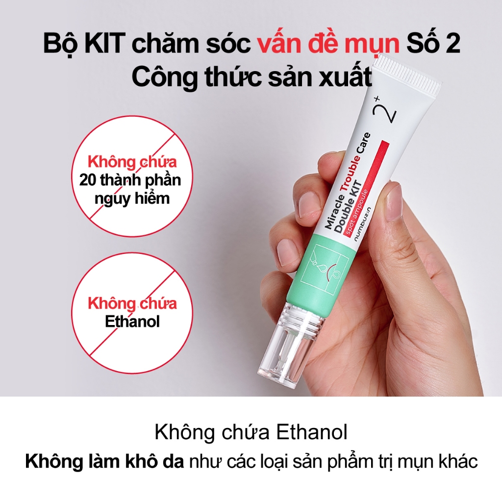 Numbuzin KIT chăm sóc da mụn Số 2