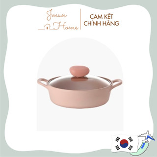 [Hàng chính hãng] Nồi nông chống dính đáy từ NEOFLAM SHERBET làm từ nhôm đúc phủ gốm 22 cm Hàn Quốc (màu hồng)