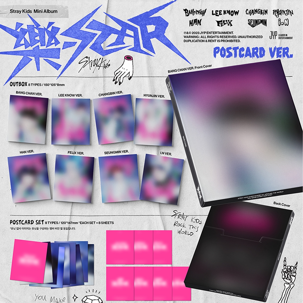 Sách ảnh JYP ENTERTAINMENT  Stray Kids - Mini Album 樂-Star _Postcard version