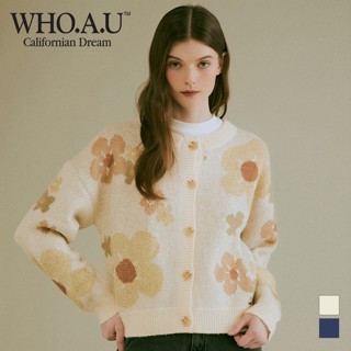 Áo len cardigan WHOAU WHCKC1141F họa tiết hoa thời trang