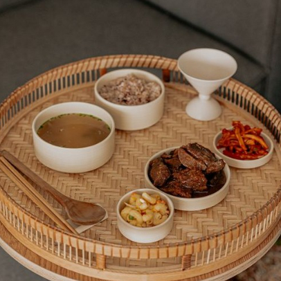 Bộ bát đũa bằng sứ gấp gọn dành cho 2 người Mytem Dono
