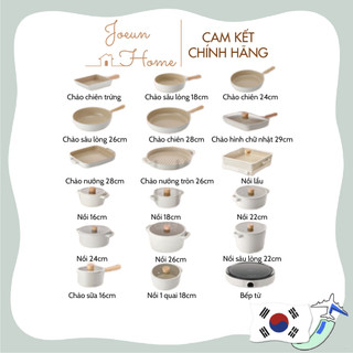 Chảo / Nồi chống dính cho bếp từ FIKA NEOFLAM làm từ nhôm đúc phủ gốm 18 - 22 - 24 - 26 - 28 cm phong cách Hàn Quốc