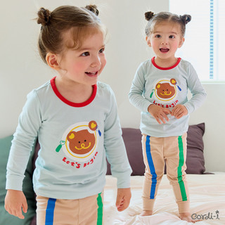 Cordi-i Bộ thun dài tay cao cấp cho bé Brunch Gom Single Spandex Fabric Pijamas (23FW)-AB239 Bộ quần áo thời trang bé trai bé gái chính hãng Cordi Hàn Quốc