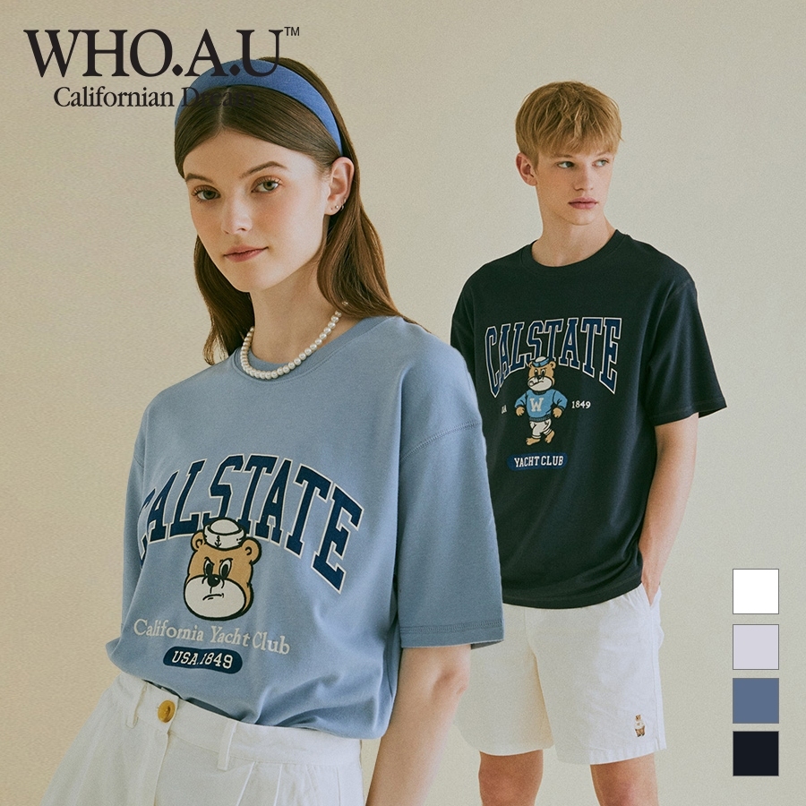 Áo Thun WHO.A.U WHRAC2516U Uncle Steve Navy T-Shirt (Loose Version)