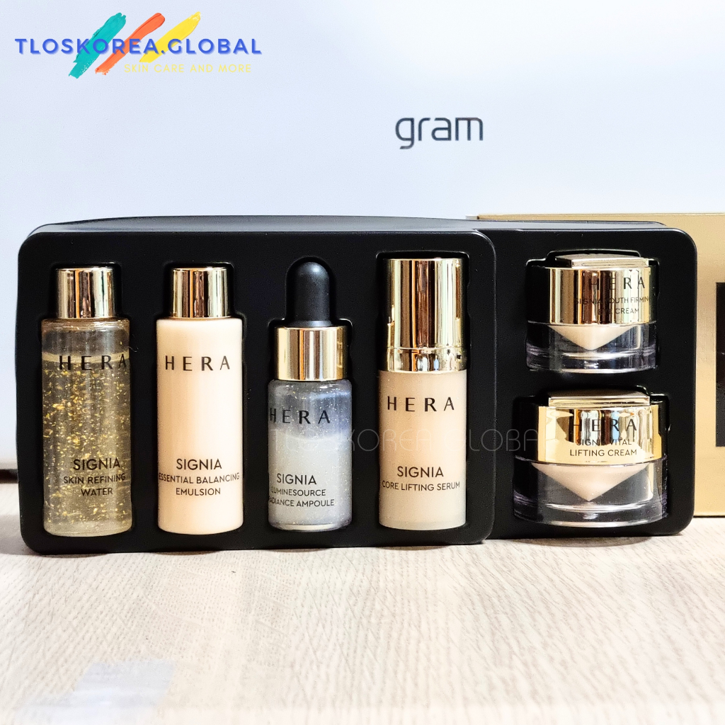Hera Signia Special Mini Kit 6PCS/Bộ Mini Dùng Thử Hera Vàng Signia Chiết Xuất Hoa Thủy Tiên Và Vàng 24K