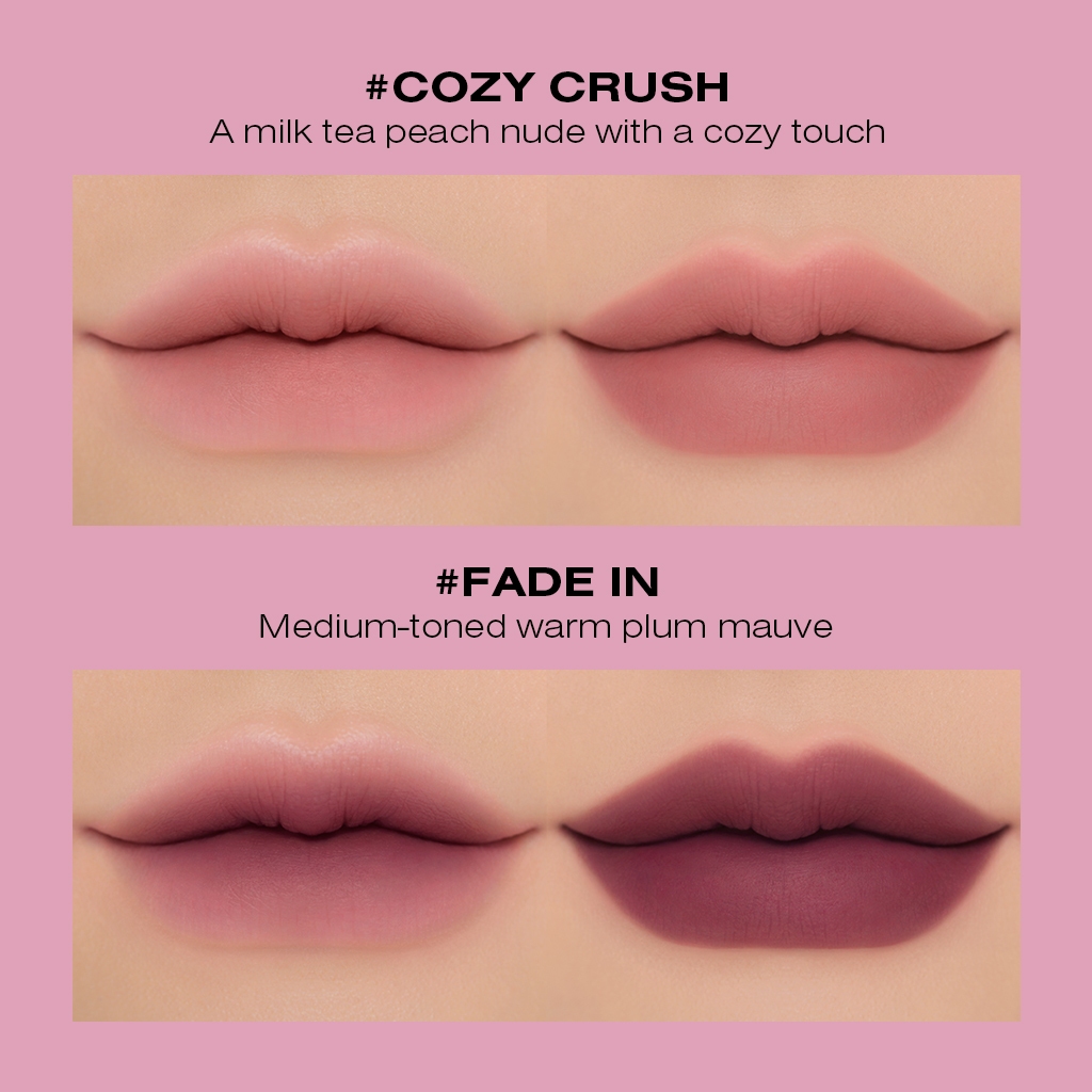 3CE Velvet Lip Tint Smiley Edition Son kem lì 3CE nhung lì mịn màng phiên bản Smiley 4g | Official Store Lip Make up Cosmetic