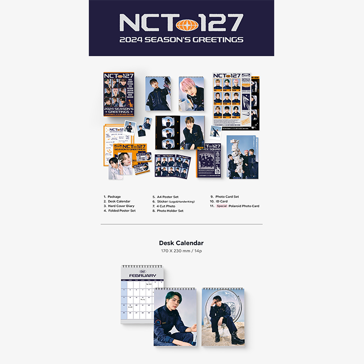 Bộ lịch SM Entertainment NCT 127 2024 Season's Greetings
