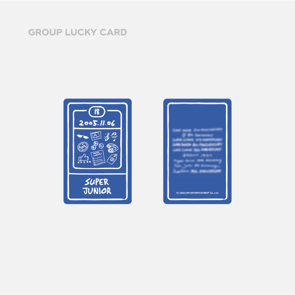 SUPER JUNIOR 18th Anniversary Lucky Card Set