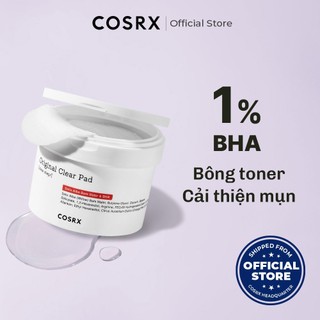Hộp 70 bông toner tẩy tế bào chết COSRX BHA One Step Original Clear 135ml - cải thiện mụn đầu đen, mụn đầu trắng