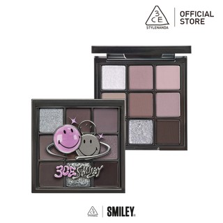 Bảng phấn mắt 3CE Multi Eye Color Palette phiên bản mặt cười 8.5g 9 màu sắc | Official Store Eye Make up Cosmetic