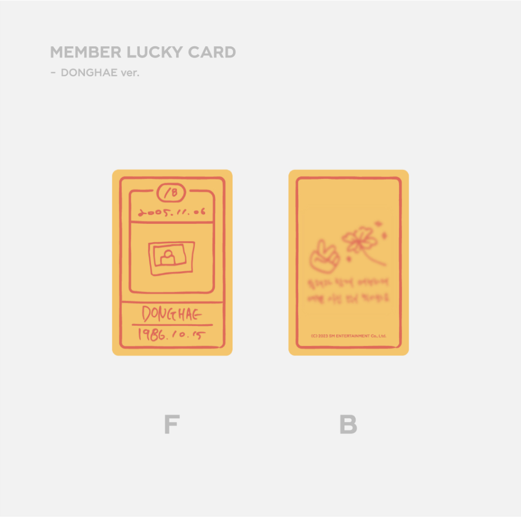 SUPER JUNIOR 18th Anniversary Lucky Card Set