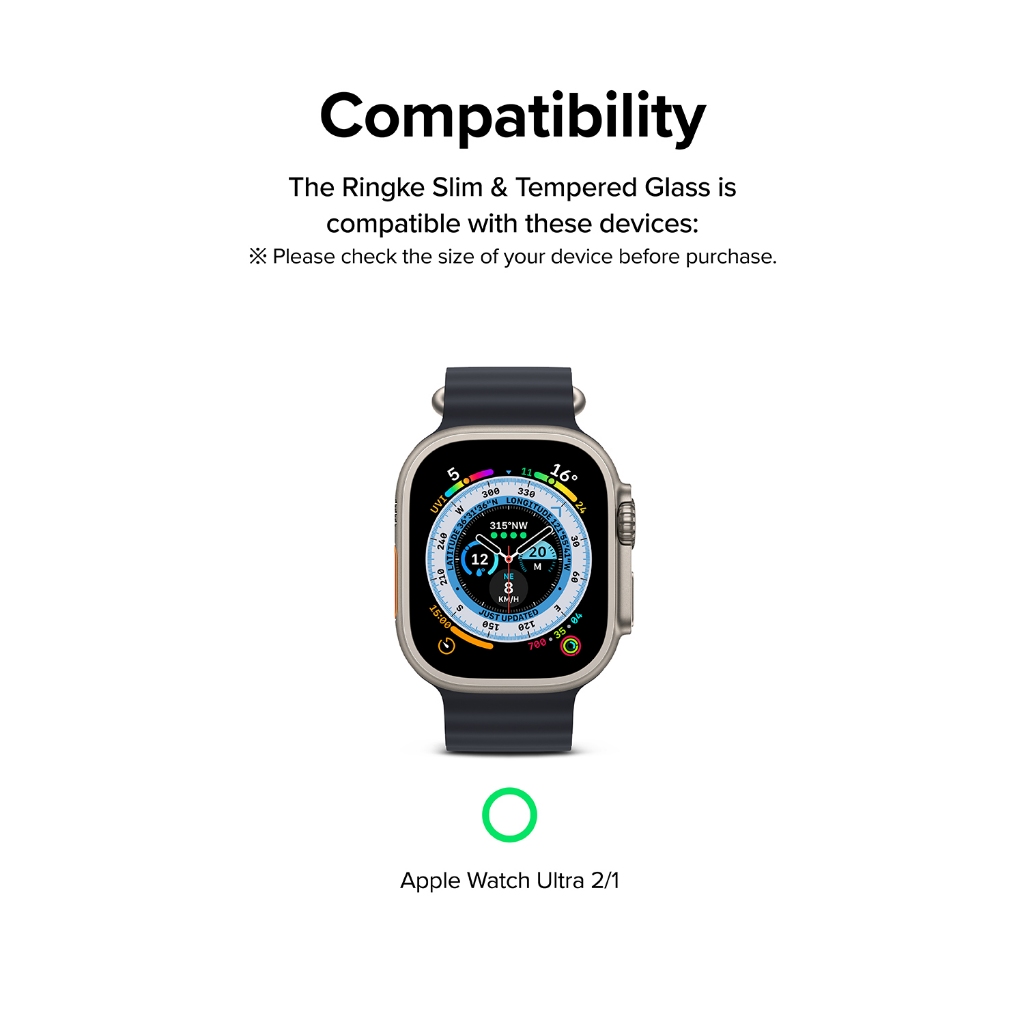 Ốp mặt đồng hồ RINGKE siêu nhẹ chống trầy xước thích hợp cho Apple Watch Ultra 2 Ultra