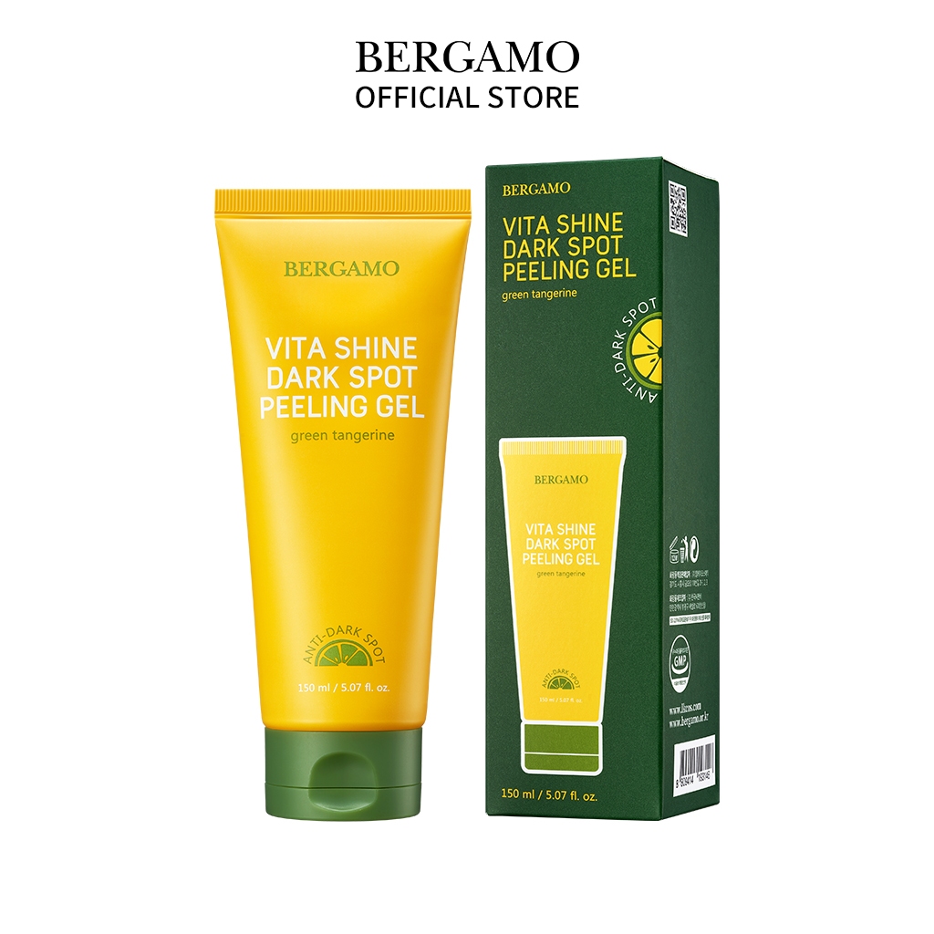 Peeling Gel cho da mặt tinh chất Quýt xanh Vita Shine trị nám se khít chân lông Bergamo 150ml