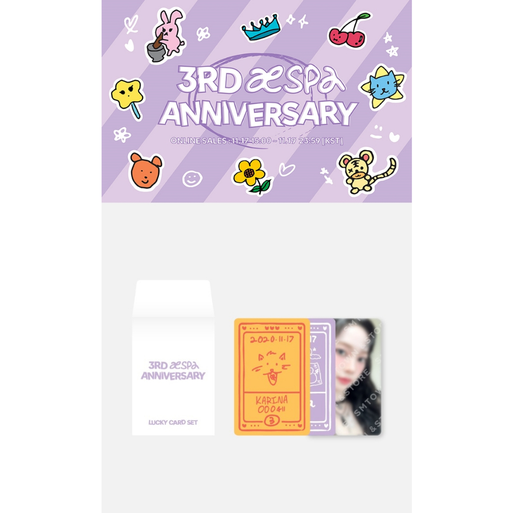 Aespa 3rd Anniversary Lucky Card Set