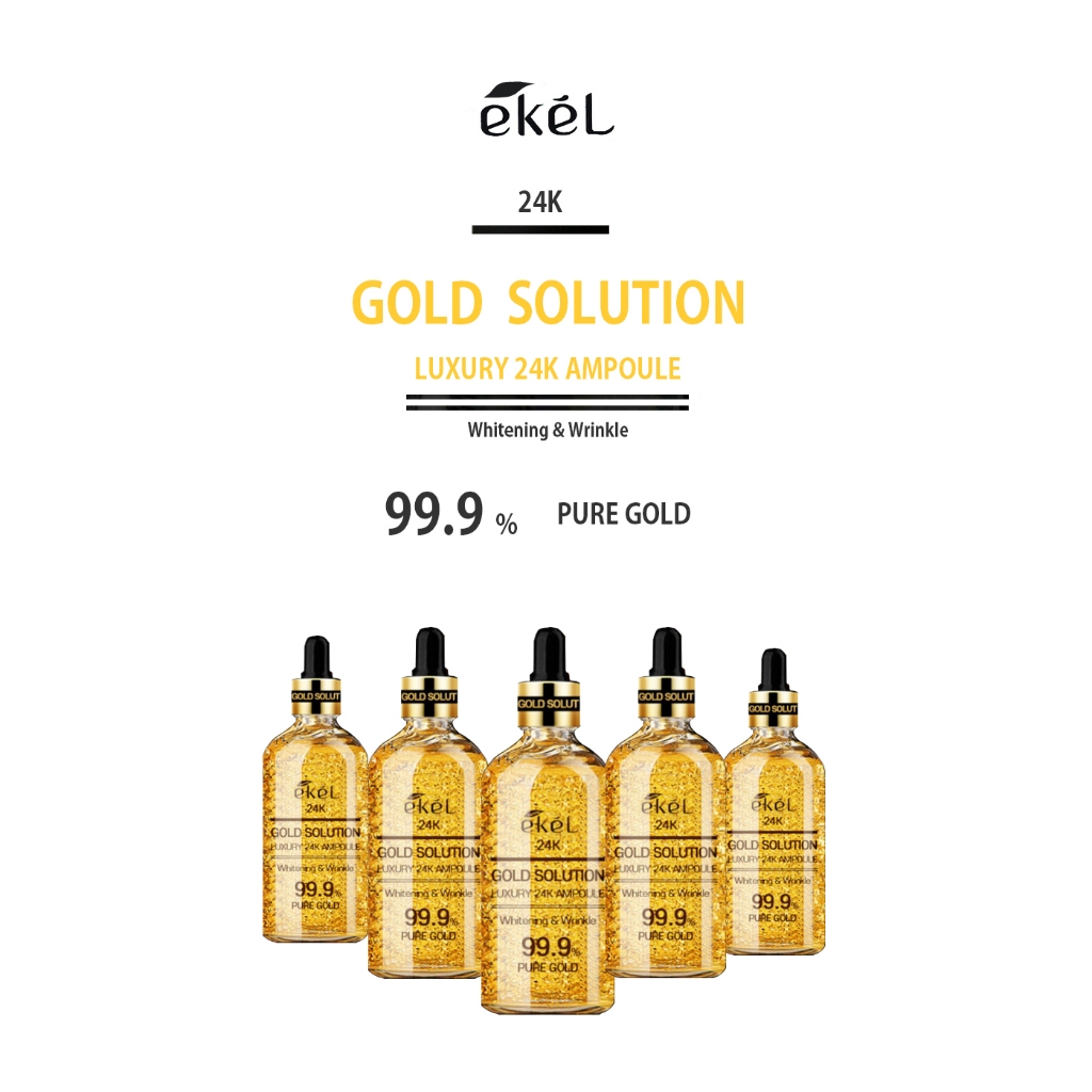 Dung Dịch Vàng 24k ekel 100ml Sang Trọng % 24K Gold Ampoule gold essence Anti-Aging Moist Ampoule