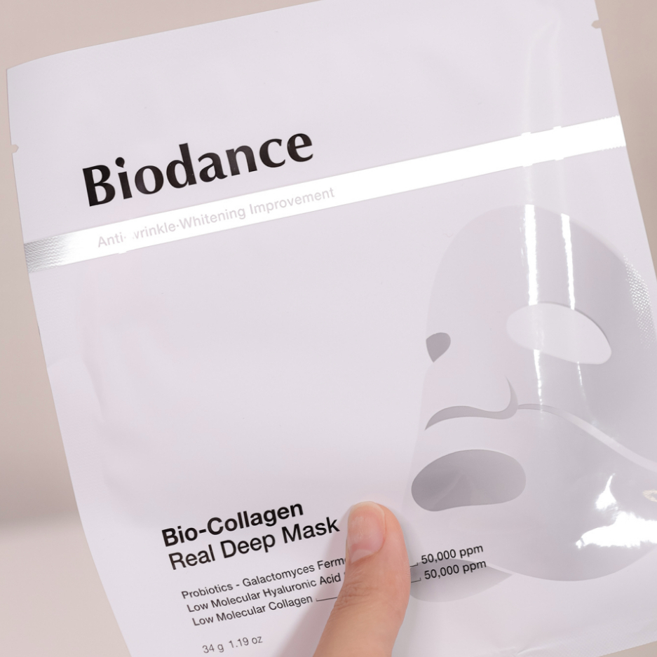 BIODANCE Real Deep Mask 34g x 4pc Mặt Nạ collagen Sinh Học 34g * 4pc Làm Săn Chắc Da Se Khít Lỗ Chân Lông