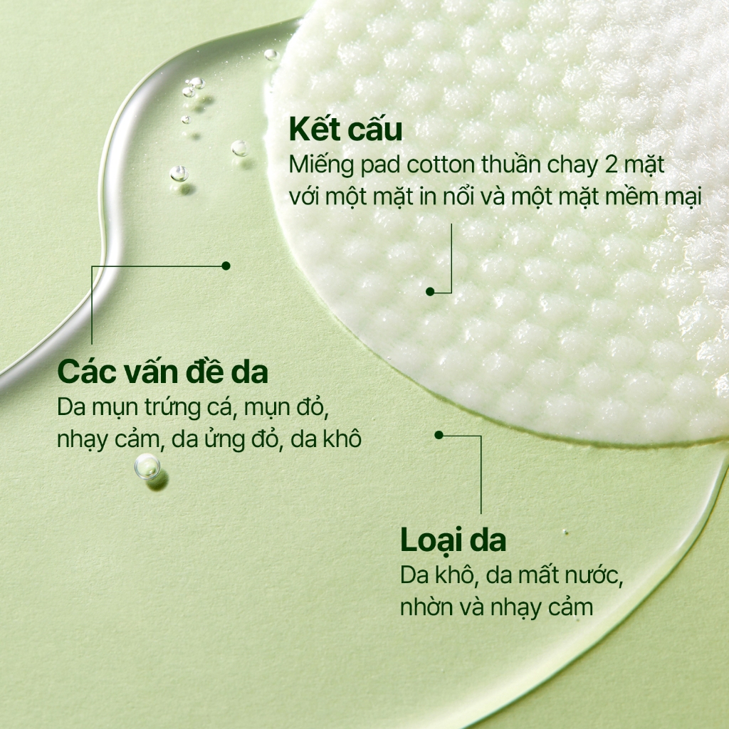 Toner Pad chăm sóc da hàng ngày rau má BALANCEFUL giúp làm mát, làm dịu và tẩy tế bào chết cho da, dành cho da mụn & da nhạy cảm, 60 miếng