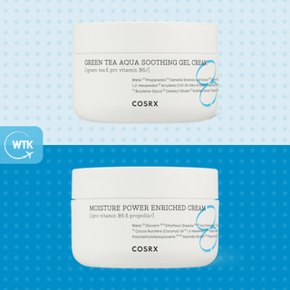 COSRX Hydrium Moisture Power Enriched Cream / Hydrium Green Tea Aqua Soothing Gel Cream Kem Dưỡng Ẩm Hydrium / Gel Trà Xanh Hydrium Làm Dịu Da