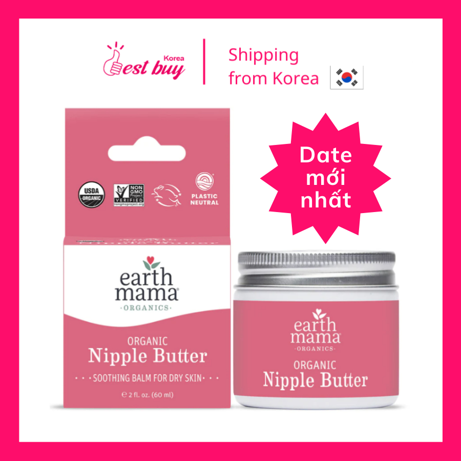 Kem bôi đầu t.i cho mẹ sau sinh, trị nứt cổ gà Earth Mama Organic Nipple Butter 60ml