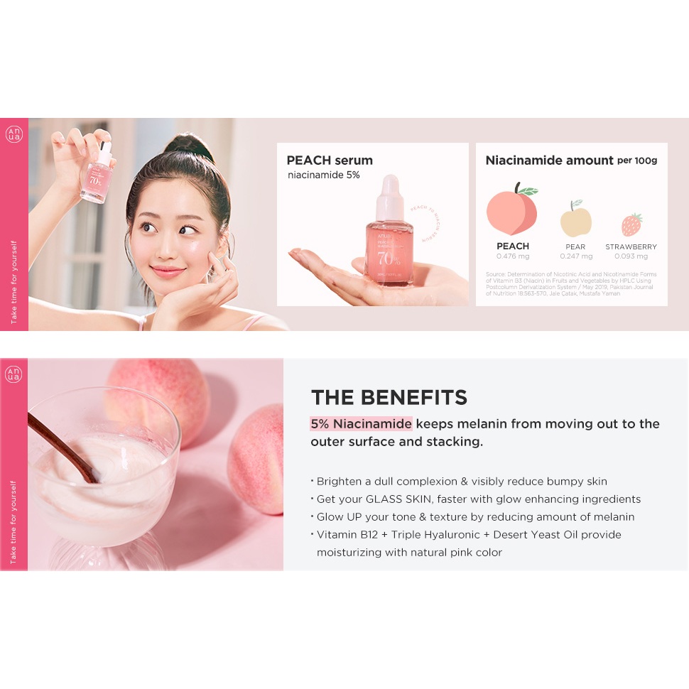 Kem / Mặt Nạ / Kem / Mặt Nạ Chiết Xuất Đào 70% Nuacinamide anua