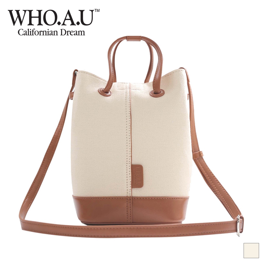 Túi Xách WHO.A.U WHBGD4911A Steve Canvas Square Bucket Bag