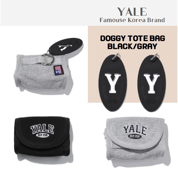 [Yale] Túi Tote Mini Yale Doggy Xám / Đen