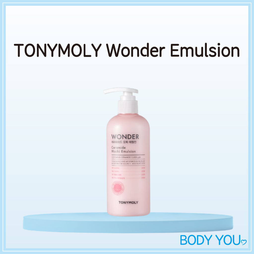 Wonder Emulsion 300ml Ceramide Mochi Emulsion / Kem dưỡng ẩm da mặt, Chăm sóc da, Mụn đầu đen, Mặt nạ *Tonymoly