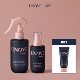 [UNOVE Official] SET TINH CHẤT XỊT DƯỠNG TÓC UNOVE No-wash Water Ampoule Treatment 200ml + TINH CHẤT DẦU DƯỠNG CHĂM SÓC TÓC ÓNG MƯỢT UNOVE Silk Oil Essence 70ml