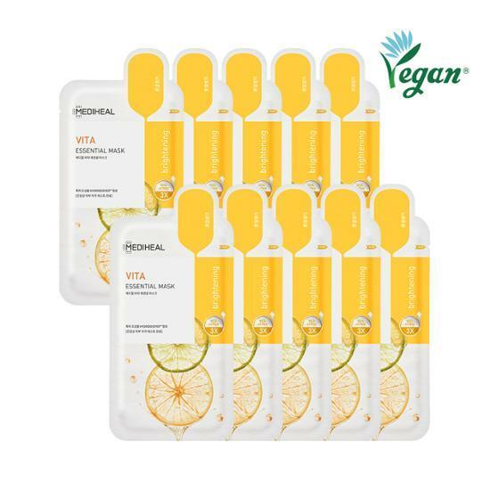 MEDIHEAL  Set 10 Mặt Nạ Tảo Biển Mixdair collagen Trà Xanh Làm Bằng Thủ Công