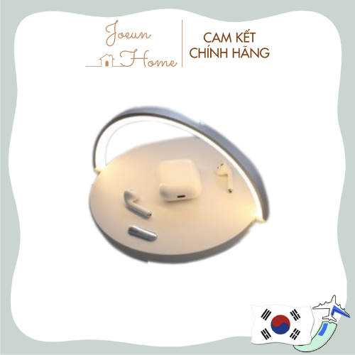 Đèn ngủ thông minh 3 màu kết hợp sạc không dây điện thoại, airpods không dây | Đế Sạc đa năng không dây MOOAS Hàn Quốc