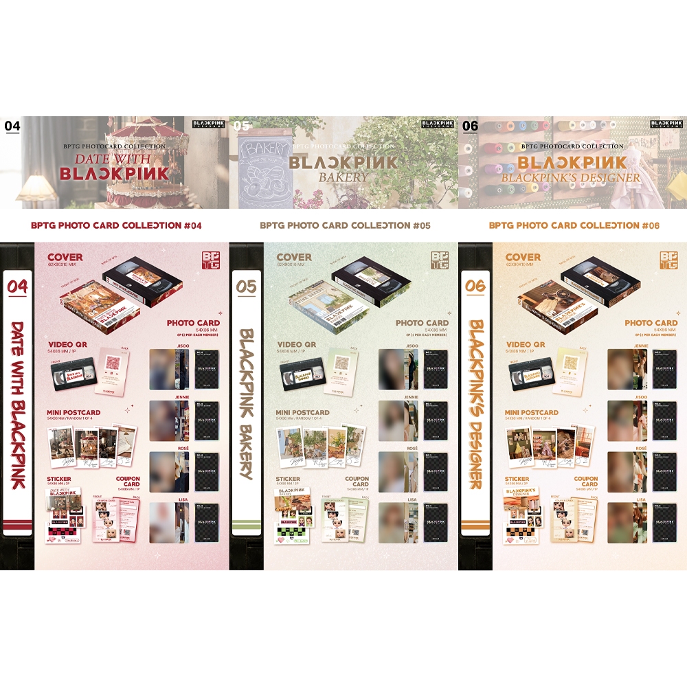BLACKPINK - The Game Photocard Collection No.4-6