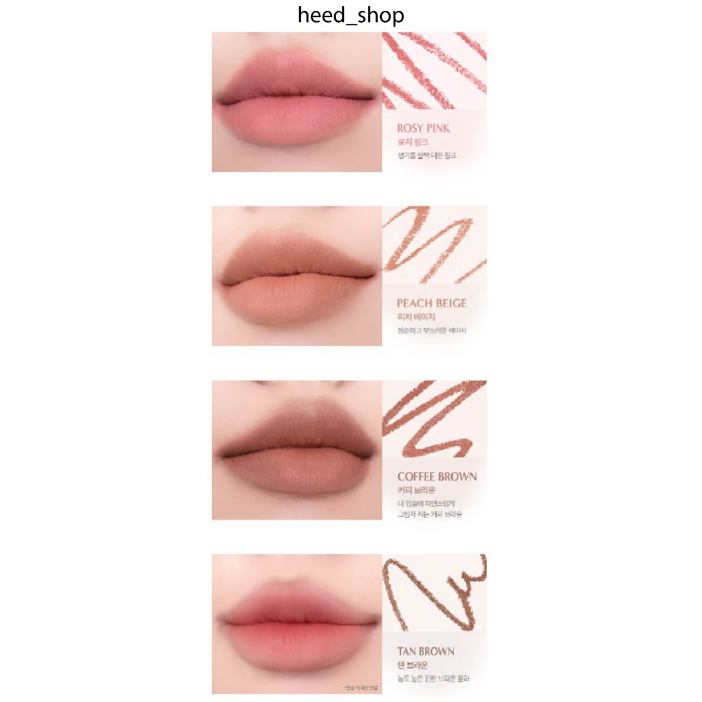 Velvet Lip Pencil+Sharpner 4colors / Son Môi + Đồ Chuốt Bút Chì