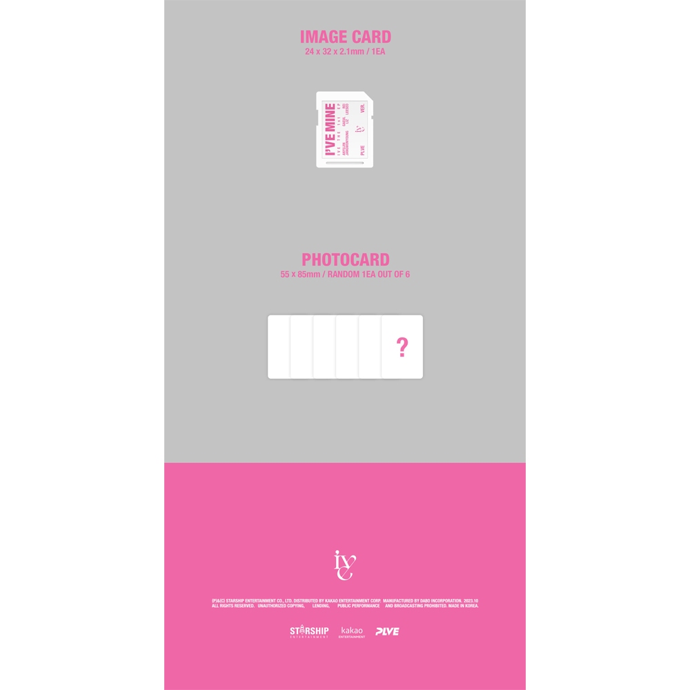 Thẻ lưu niệm Starship Entertainment ive 1st ep album i've mine plve