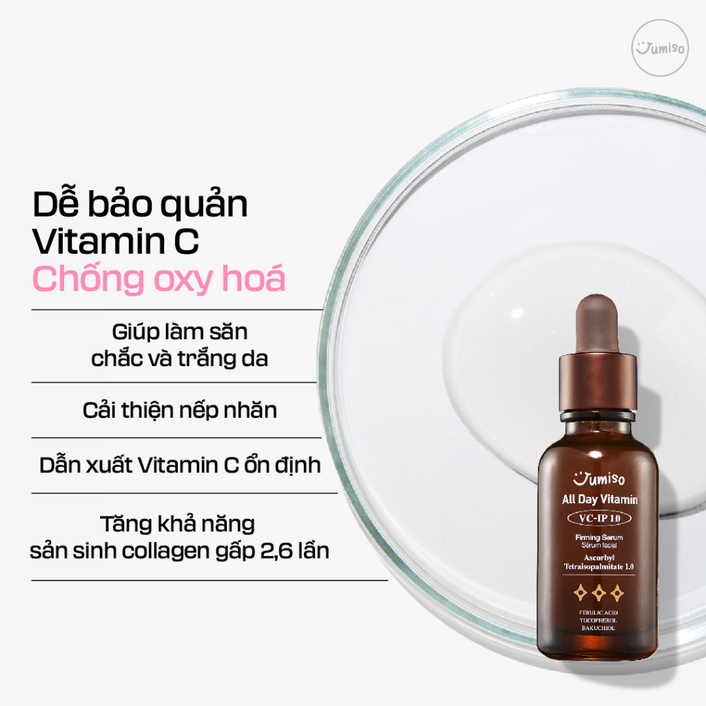 Serum Vitamin C chống lão hóa Jumiso VC-IP 1.0 Bakuchiol 30ml