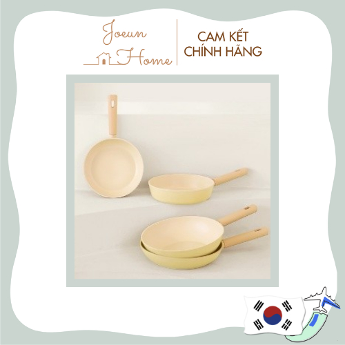 Chảo Chống Dính Roichen Đáy Từ Màu Vàng Cao Cấp Tay Cầm Silicon Màu Vàng Bơ 22cm/28cm
