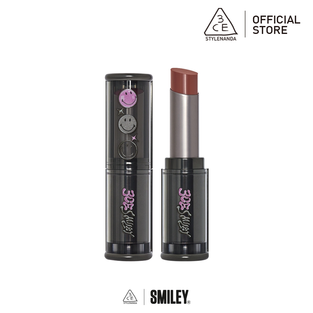 3CE Blur Matte Lipstick Smiley Edition Son lì nhòe 3CE phiên bản mặt cười 4g màu sắc thời trang 4g | Official Store Lip Make up Cosmetic