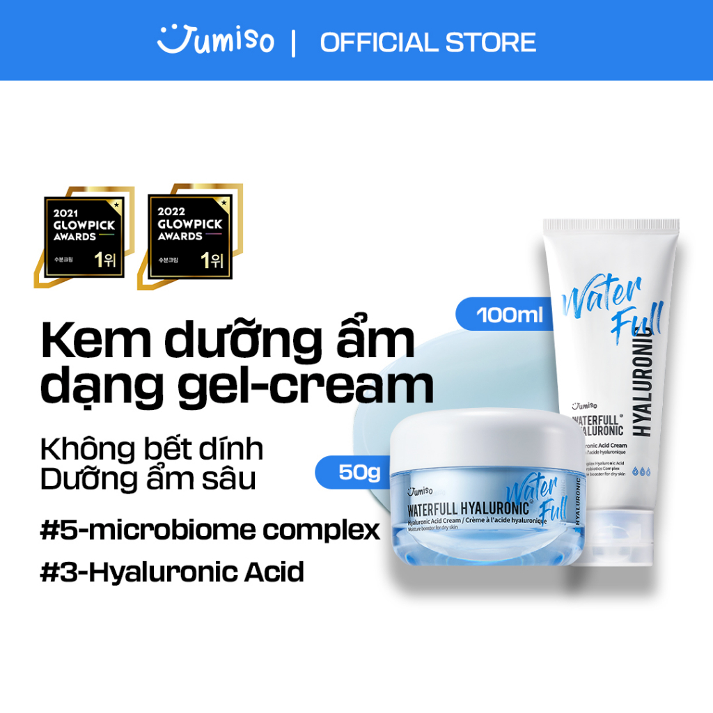 Kem dưỡng ẩm JUMISO Hyaluronic Acid 50g cấp nước cho da