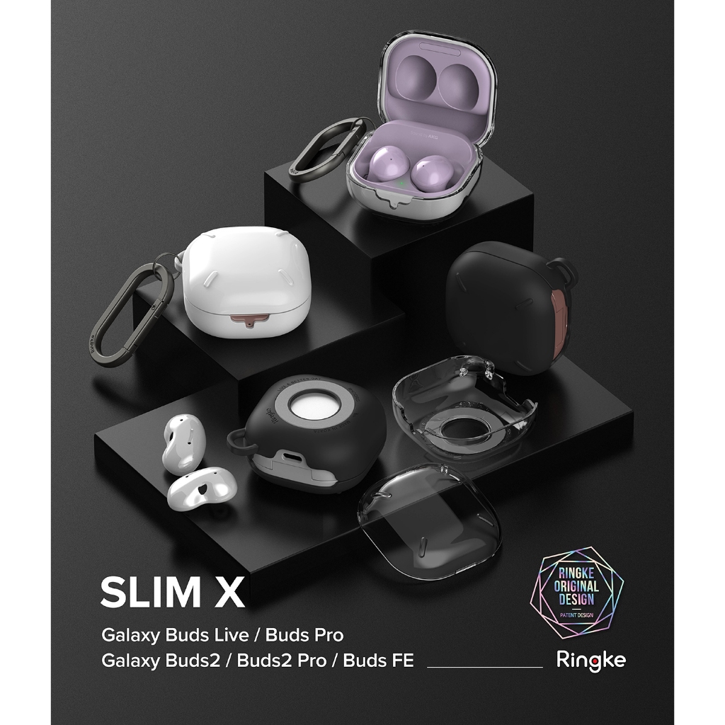 Ringke Siêu Mỏng Cho Galaxy Buds FE 2 Pro Buds 2 Buds Pro Buds Live