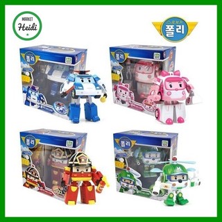   Poli ROBOCAR☆Korea  Robot biến hình Poli Amber Helly Roy Deluxe Set 5 inch 