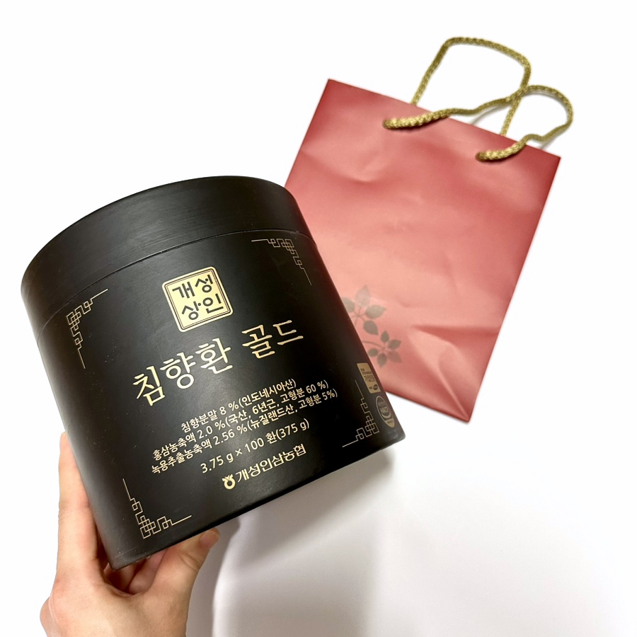 Hộp hồng sâm hoàn trầm hương và nhung hươu Gaeseong Sangin 100 viên