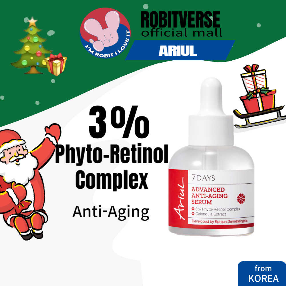 7days advanced anti-aging serum 20ml từ hàn quốc / 3% phyto-retinol complex / cải thiện nếp nhăn và nếp nhăn / độ đàn hồi của da