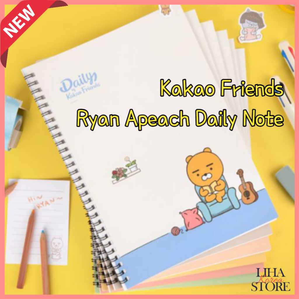 Kakao Friends Ryan Apeach Daily Note Ryan Apeach Note Kakao Friends Notebook Notepad Học kỳ mới